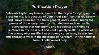 Purification Prayer (Prayer for Breaking Generational Curses)