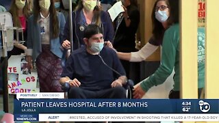 Patient leaves hospital after 8 month stay