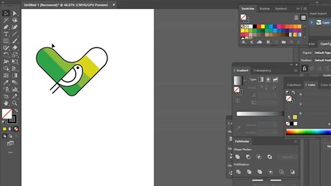 How to make a creative logo for nature in Adobe Illustrator #logomaker #logodesigner #design #logo