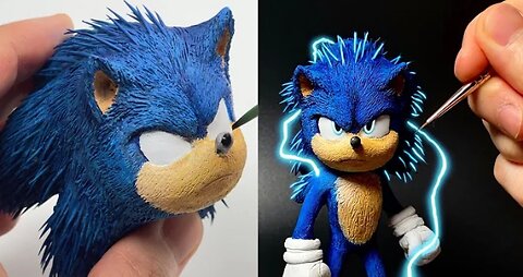 Create Sonic (Movie.ver) with clay _ Sonic the hedgehog
