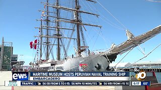 Peruvian naval training ship docks at Maritime Museum
