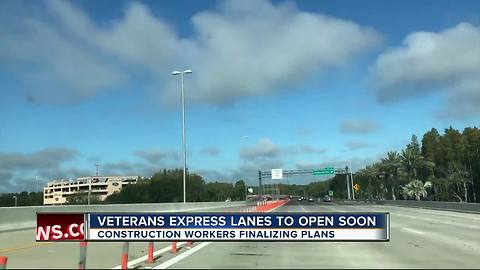 Veterans Expressway's express toll lanes to open by the end of the year