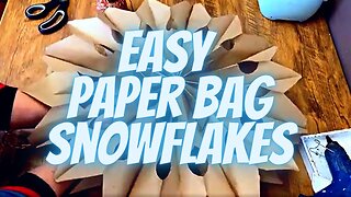 Winter Crafts for Kids: How to Make Paper Bag Snowflakes