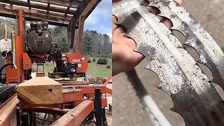 Trying Out a 10 Degree Blade On the Woodmizer For the First Time