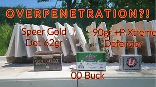 223 Vs 9mm Vs 00 Buck Overpenetration Test Part 1