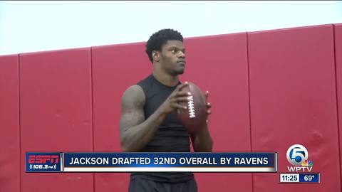 Lamar Jackson drafted by Baltimore Ravens