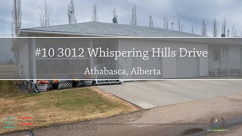 10 3012 Whispering Hills Drive Athabasca, Alberta.