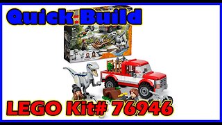LEGO - QUick Build 8x - Jurassic World Blue & Beta Velociraptor Capture Toy - Kit 76946