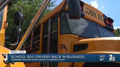 School bus drivers back in business