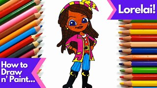 How to draw and paint Lorelai Santiago of the Seas