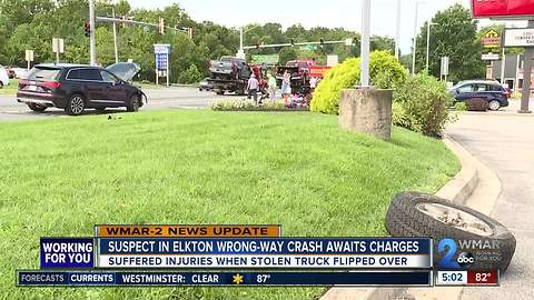 Suspect in Elkton wrong-way crash awaits charges