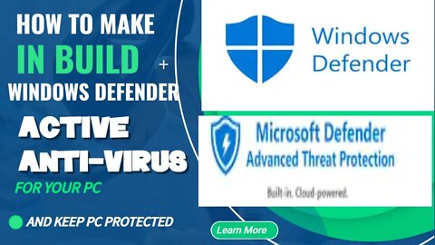 How To Make in build Windows Defender Active Antivirus By Updating it