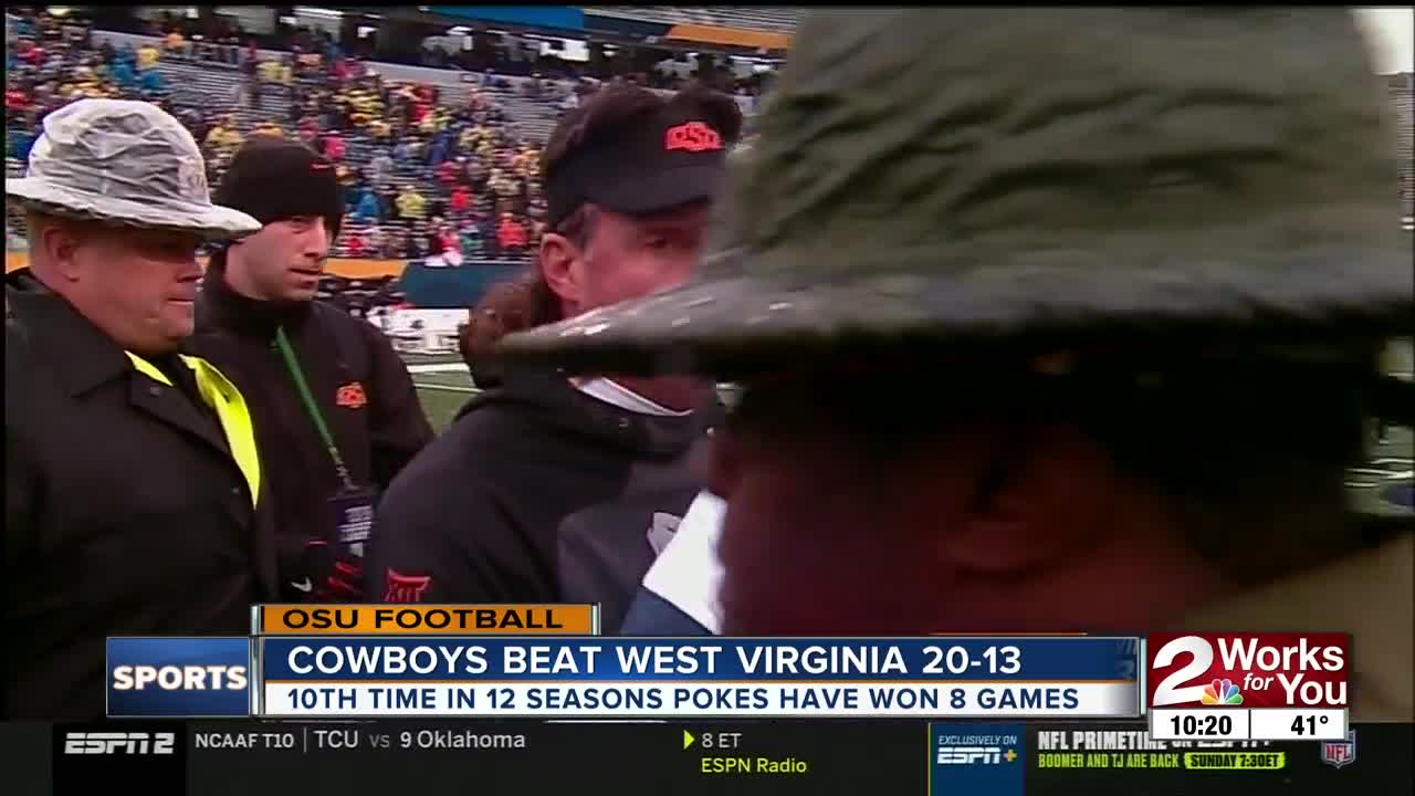 Oklahoma State Beats WVU 20-13