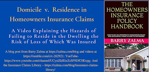 Domicile v. Residence in Homeowners Insurance Claims