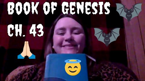 Reading ASMR Book of Genesis Chapter 43 from the NIV Bible in a 2021 Christian Goth Sermon