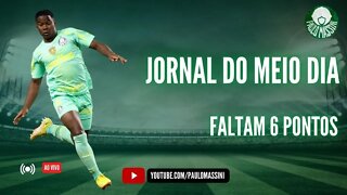 JORNAL DO MEIO-DIA - AO VIVO! PALMEIRAS 3 X 0 AVAÍ - FALTAM 6 PONTOS