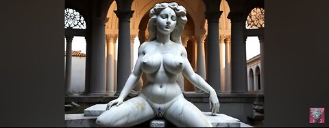 Art a beautiful marble statue in Azerbaijan