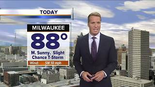Mostly sunny, very warm and humid Tuesday