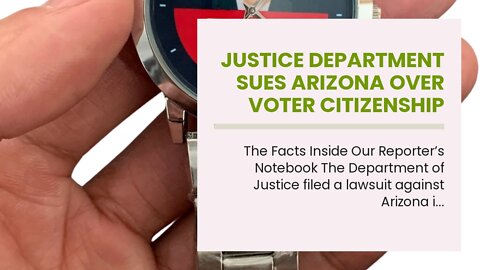 Justice Department sues Arizona over voter citizenship law