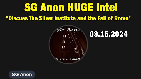 SG Anon HUGE Intel: "Sits Down w/ Kirk Elliott to Discuss The Silver Institute and the Fall of Rome"