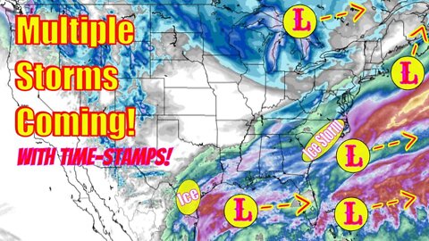 Ice Storm Warning, Winter Storm Warning, Multiple Storms Soon - The WeatherMan Plus Weather Channel