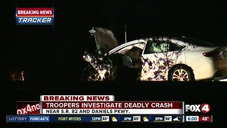 Fatal crash closes State Road 82 near Daniels Parkway