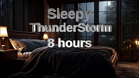 Sleeping in a Cozy Bedroom during a Heavy Storm