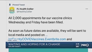 Collier vaccine appointments fill up in under 25 minutes, many left waiting for 2nd week