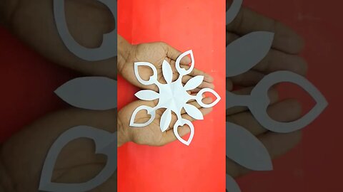 Paper Cutting Snowflake Easy #crafts #papercutting #paperart #snowflake