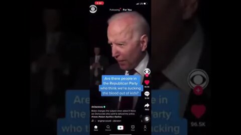 Joe Biden talks about drinking children's blood with CBS reporter 2022