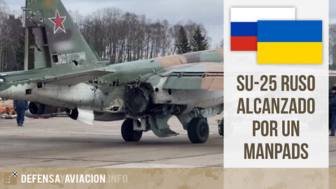 Su-25 ruso alcanzado por un MANPADS