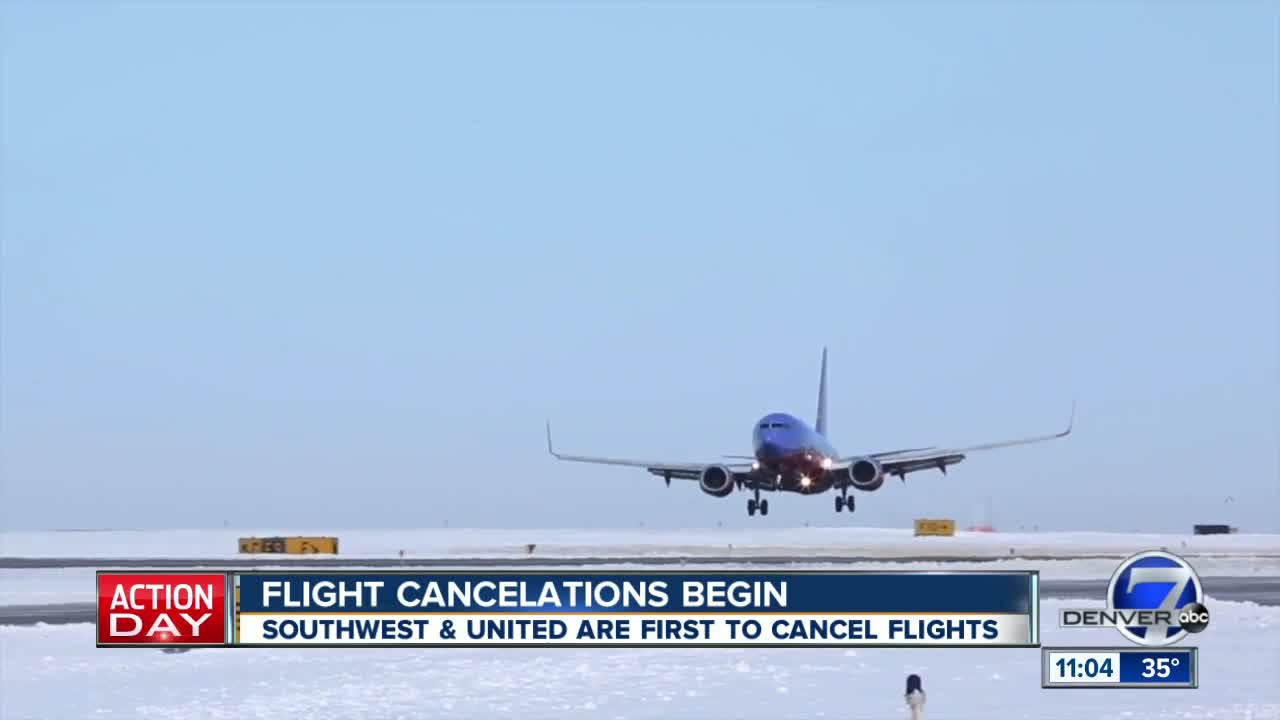 Flight cancelations begin at DIA