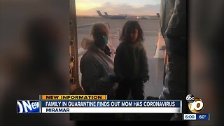 Family in quarantine at Miramar finds out mother now has Coronavirus in China