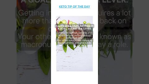 Keto Tip Of The Day - Limit Carbs, Protein Goals, Level with Fat