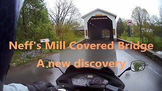 New covered bridge! Motorcycle ride in the rain in Lancaster County Pennsylvania: Amish and bridges