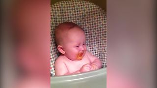 "Baby Boy Makes Sour Face When He Tries Sweet Potato for the First Time"