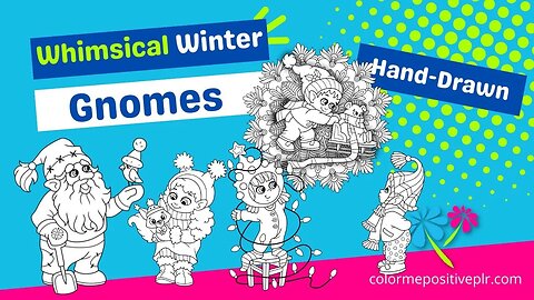 Whimsical Winter Gnomes Coloring Book Pack