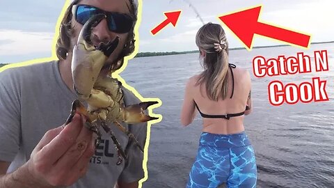 She catches my CRABS and I eat her SNAPPER {Catch N Cook}
