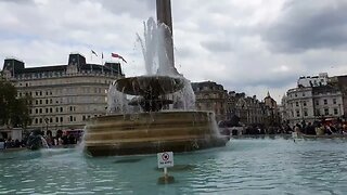 Fountain at Trafalgar Square London 17th May 2023