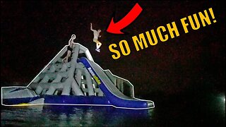 SNEAKING INTO INFLATABLE WATERPARK! *SO MUCH FUN*