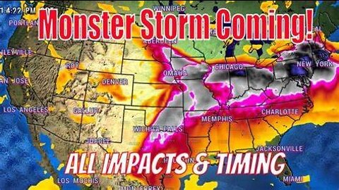 Monster Storm Coming! Foot Of Snow, Blizzards & Invest 96l, Growing Hurricane Threat!