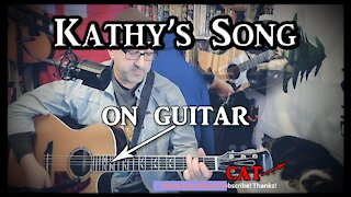 Paul Simon's Kathy's Song on Guitar (with my cat)