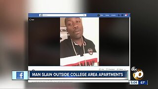 Man slain outside College Area Apartments