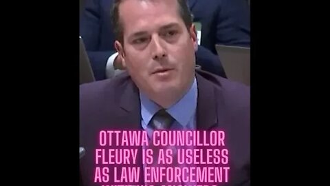 Ottawa Councillor Fleury is as useless as law enforcement with his answers #shorts