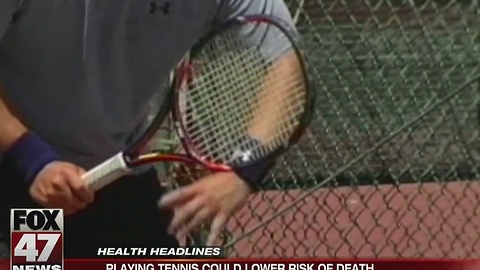 Playing tennis could lower risk of death