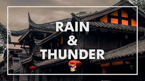 1 Hour Rain On Roof And Thunderstorm Ambience | Cozy Night Sounds For Sleeping, Studying, Relaxation
