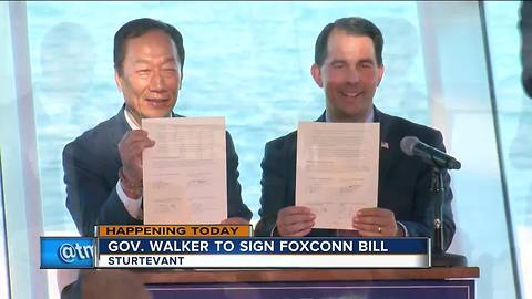 Walker to sign $3 billion Foxconn bill into law