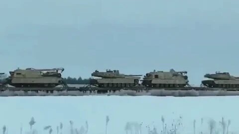 🇺🇦GraphicWar18+🔥"Fast-Track" M1 Abrams Tanks Rush Thru Poland to Ukraine - Glory to Ukraine #shorts