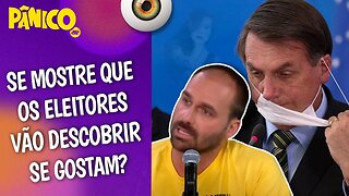 VIRA VOTO DE BOLSONARO PRO 2º TURNO É TIRAR A MÁSCARA QUE COBRE SUA RAIZ? Eduardo Bolsonaro avalia