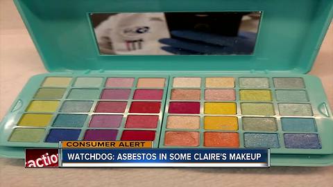 Study finds asbestos in Claire's makeup products